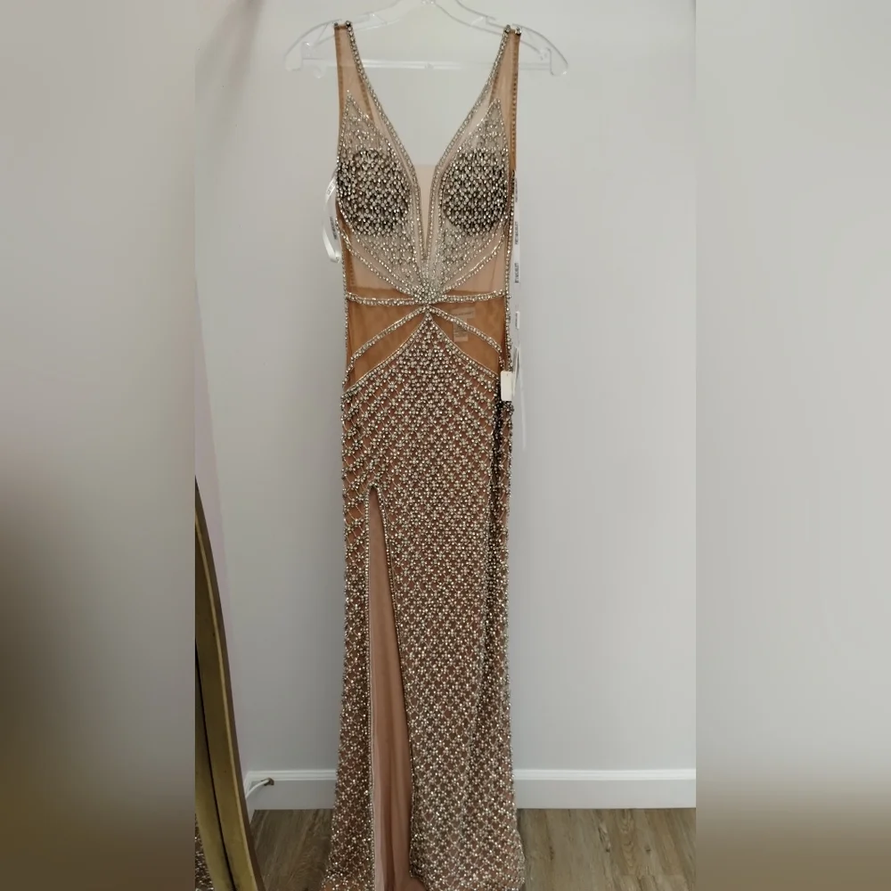 Portia and Scarlett Rhinestone Embellished Gown 4 - Picture 2 of 12